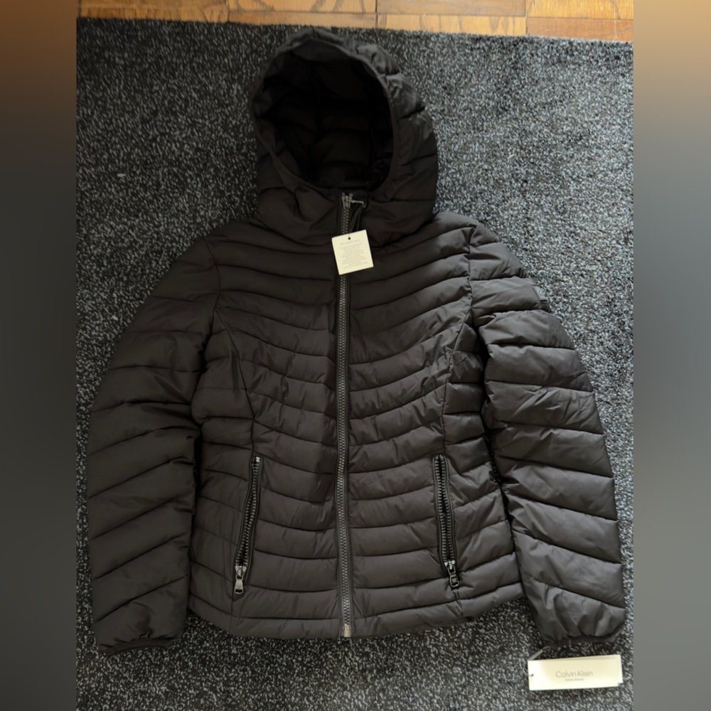 Calvin Klein Women's Charcoal Puffer Jacket - NWT